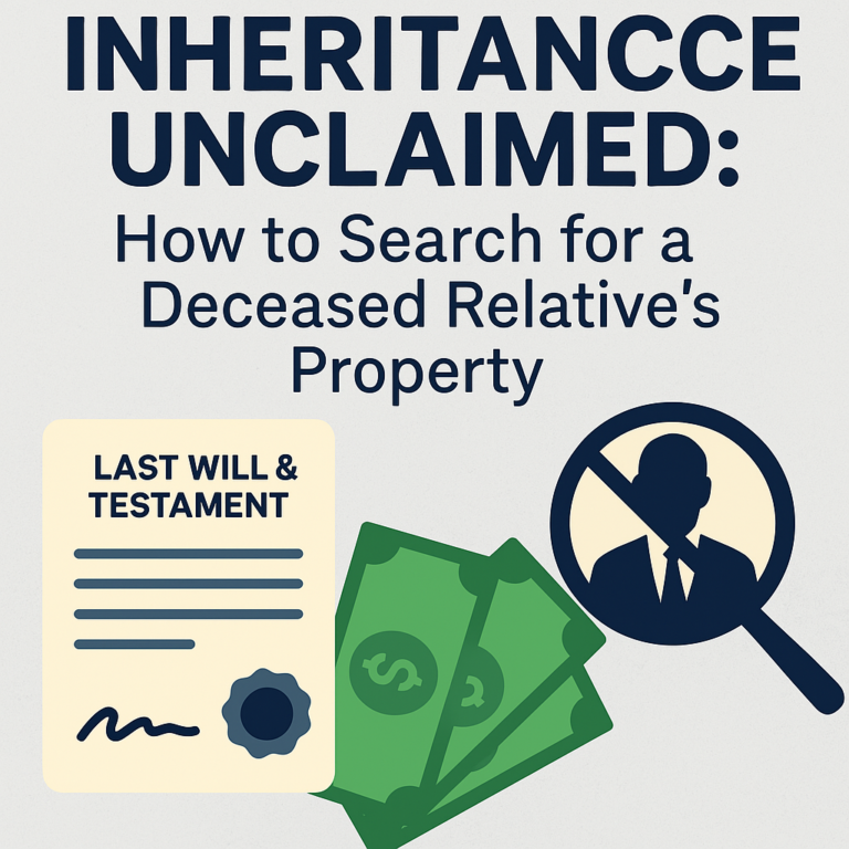 Inheritance Unclaimed: How to Search for a Deceased Relative’s Property